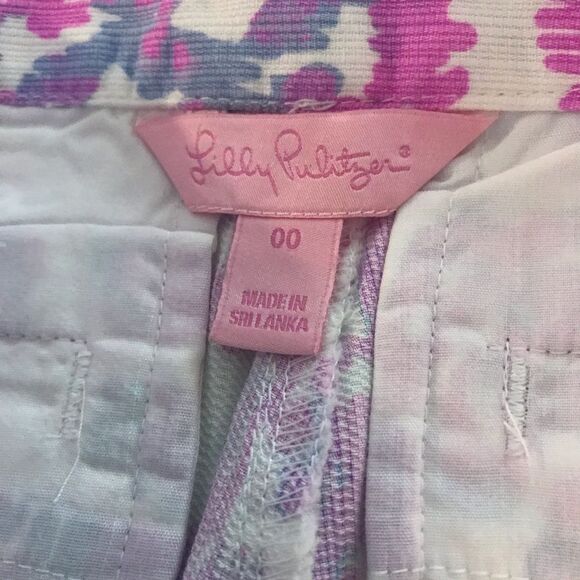Lilly Pulitzer Adie Shorts Women's Size 00 Amethyst Flamingo Beach Bathers - Picture 10 of 13